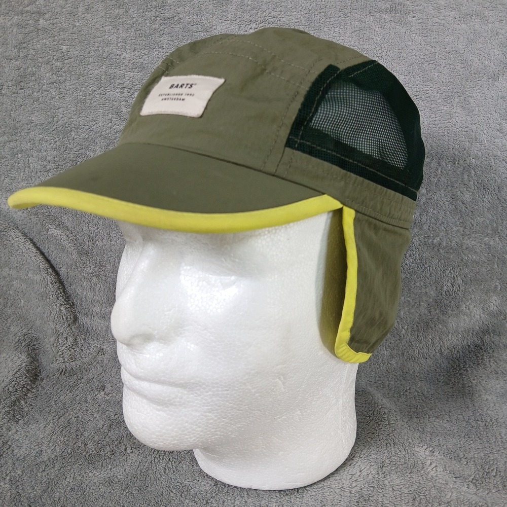 Barts Amsterdam Flap Hat Kids 53 Olive Green Sun Protection Hiking Outdoors
